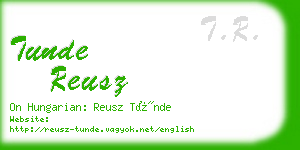 tunde reusz business card